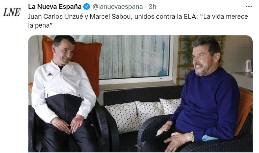 Uniți de o boală fără leac » Juan Carlos Unzue, fostul secund al lui Luis Enrique la Barcelona, l-a vizitat pe românul Marcel Sabou » Cei doi suferă de scleroză laterală amiotrofică
